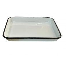 ЛУЭ-305 Rectangular tray enameled  300 x 250 x 35 mm 
